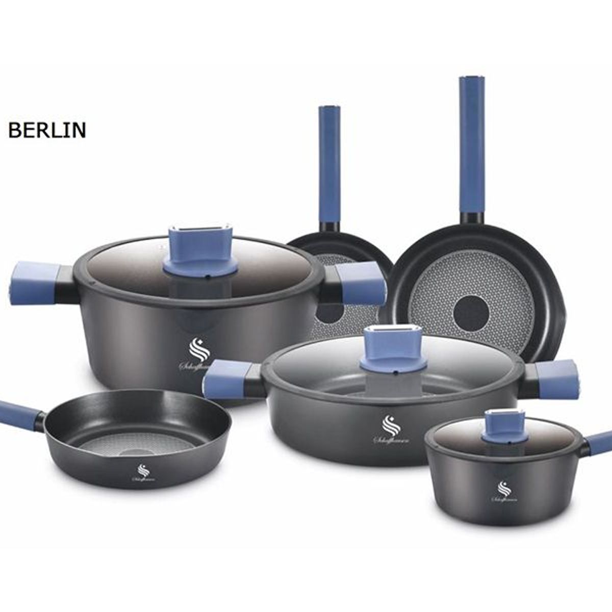 SCHAFFHAUSEN - Set de Ollas Schaffhausen en Marmol 9 Piezas