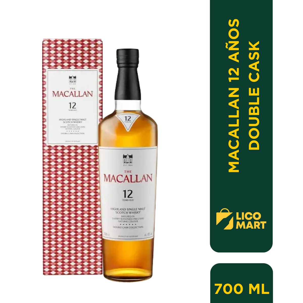 MACALLAN - WHISKY SIGLE MALT THE MACALLAN 12 AÑOS DOUBLE OAK