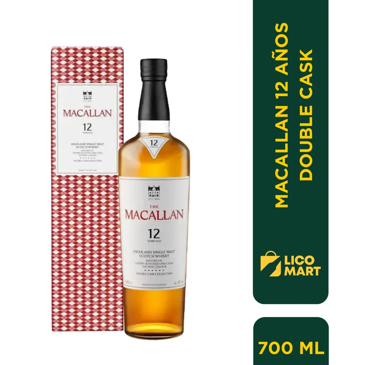 MACALLAN - WHISKY SIGLE MALT THE MACALLAN 12 AÑOS DOUBLE OAK