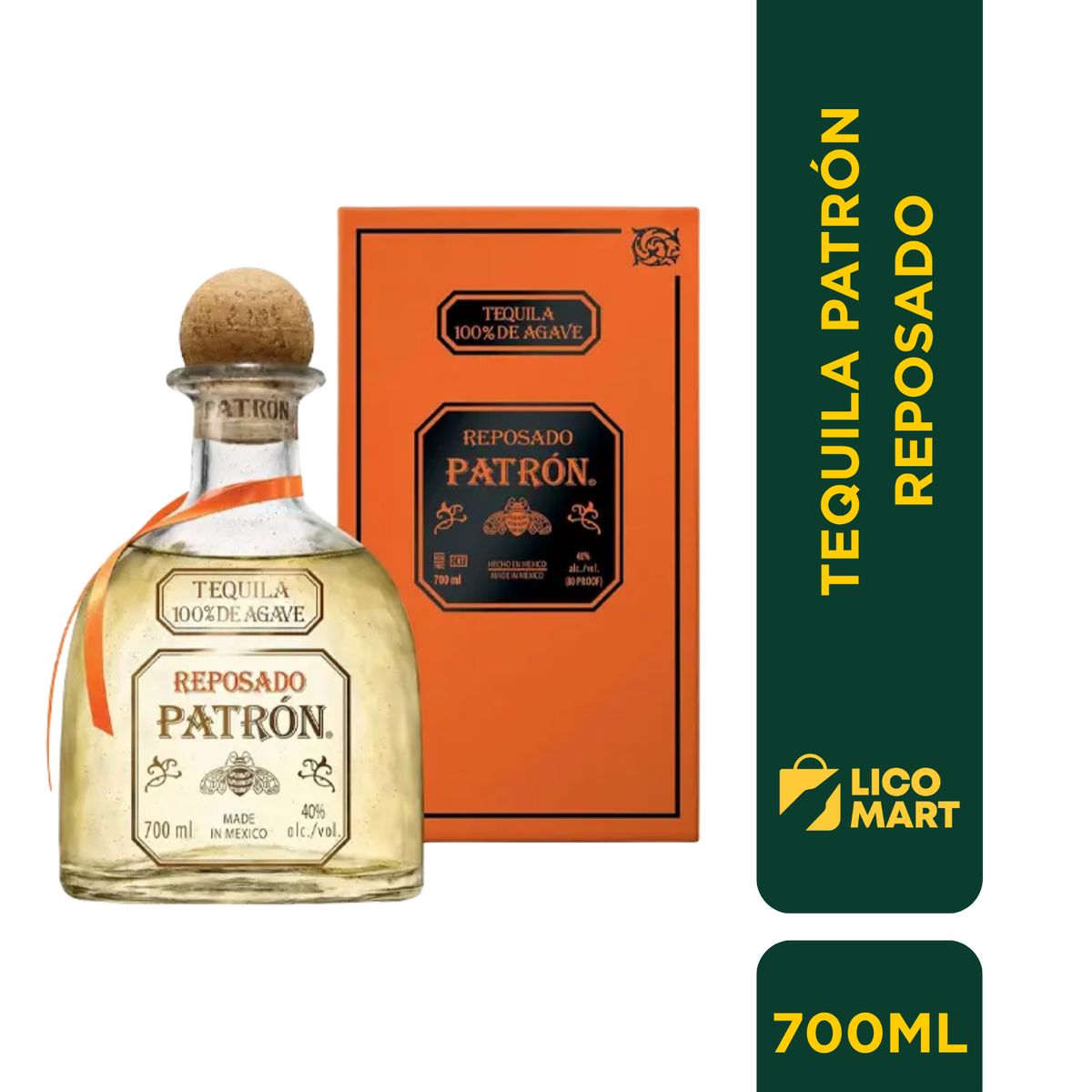 GENERICO - TEQUILA PATRON REPOSADO 100 % AGAVE 700 ML