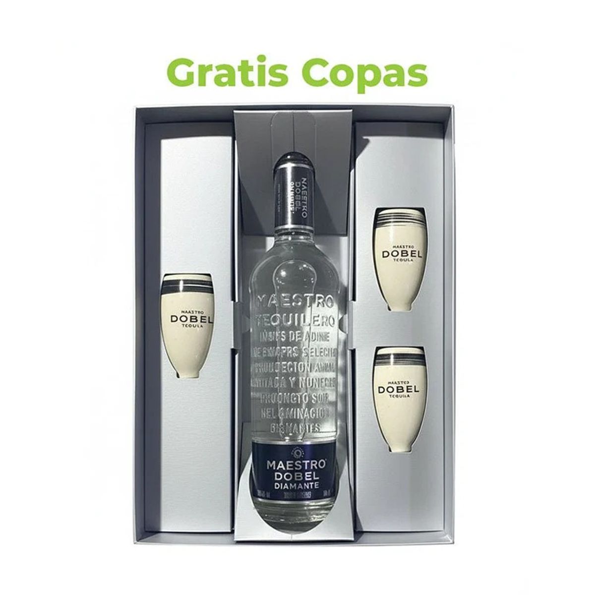 GENERICO - TEQUILA MAESTRO DOBEL CRISTALINO REPOSADO 700 ML + OBSEQUIO COPAS