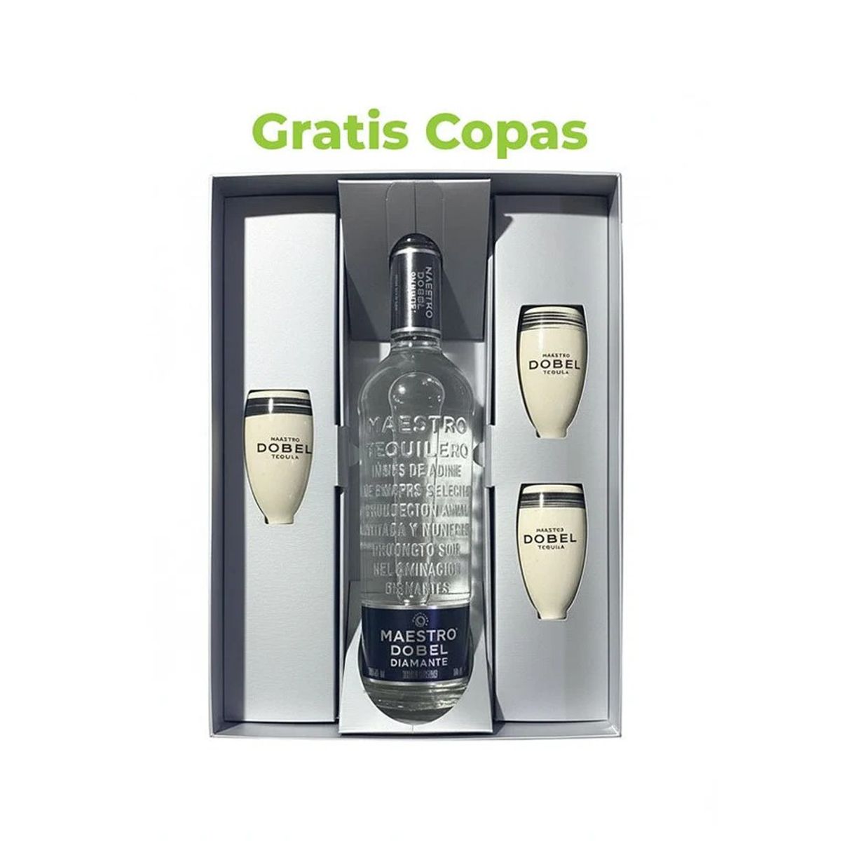 GENERICO - TEQUILA MAESTRO DOBEL CRISTALINO REPOSADO 700 ML + OBSEQUIO COPAS