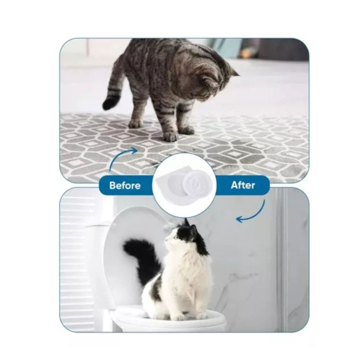 AFM - Asiento De Entrenamiento De Inodoro Portátil Para Gatos.