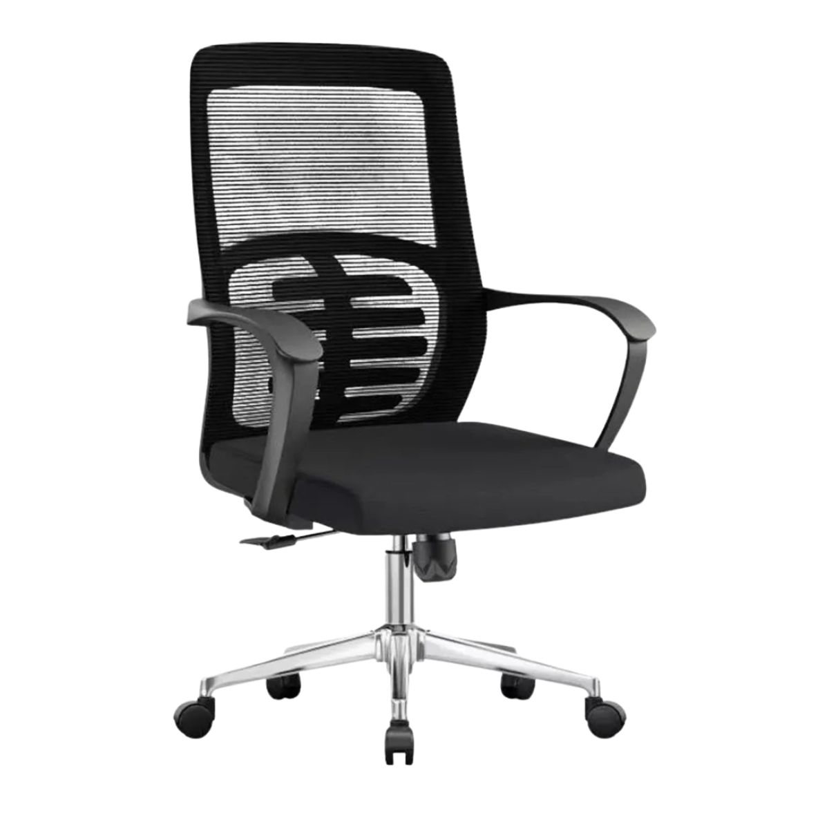 MOBLIHOUSE - Silla Oficina Prince Negra 50x49x95cm Con Garantia