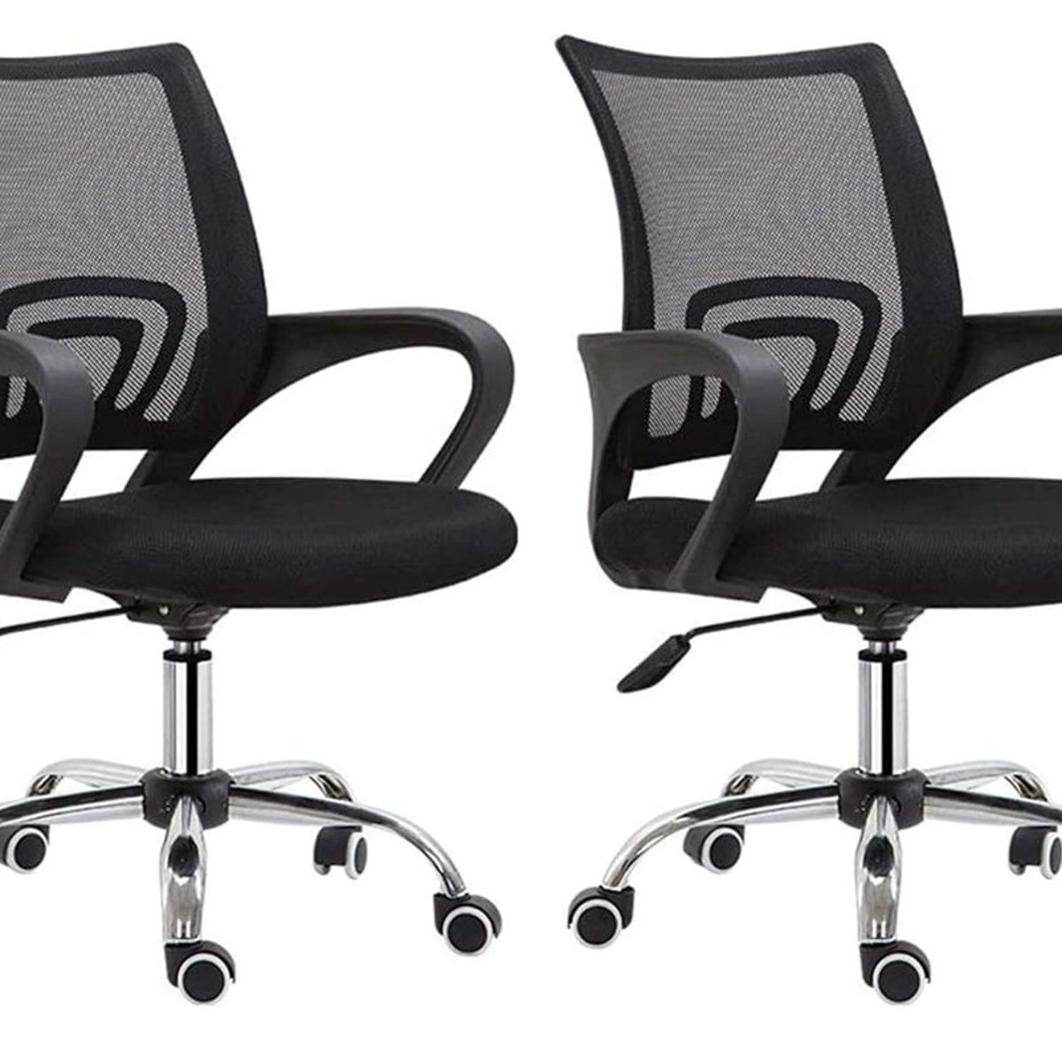 MOBLIHOUSE - Set X2 Silla De Oficina Secretarial Promoción Negra