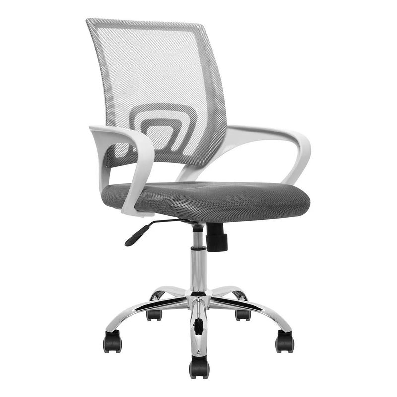 MOBLIHOUSE - Silla De Oficina Secretarial Promoción Blanco Gris