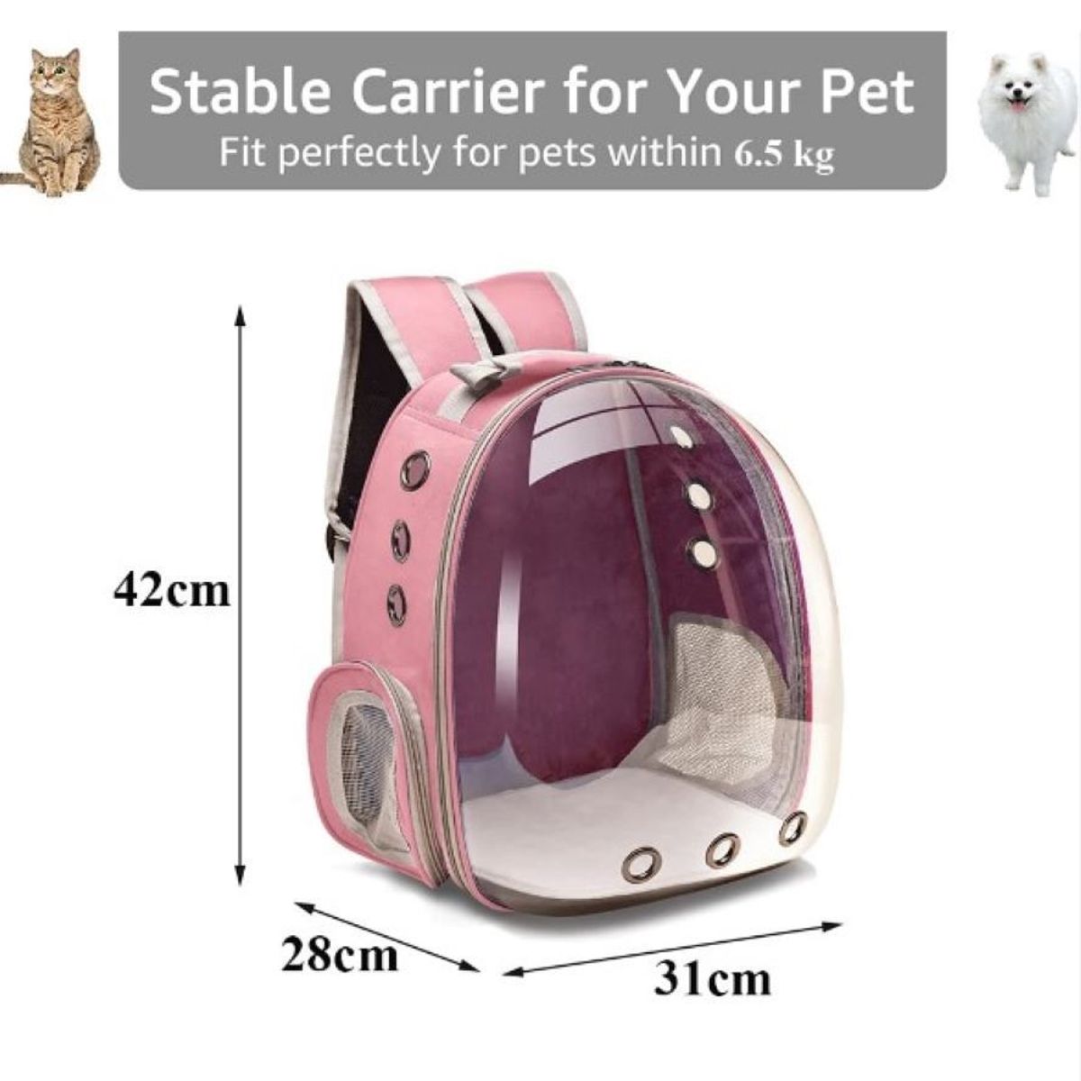 ZHOPI CO - Maleta De Lujo Para Mascotas Perro O Gato Tipo Nave