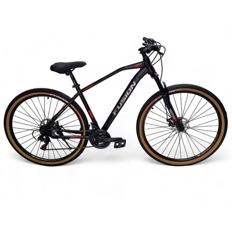 FUSION - Bicicleta Fusion Kosmos Rin 29 acero 24 vel Negro/Rojo