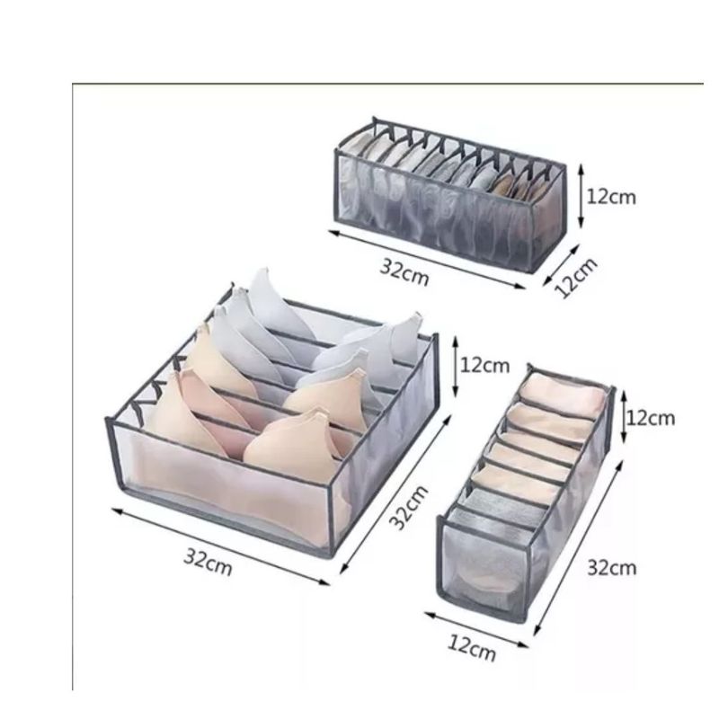 AFM - Organizador De Ropa Interior, Set De 3 Divisores