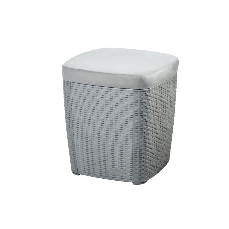 PLASTICOS MQ - Puff Baul Organizador Capri Tipo Ratan Marca Mq