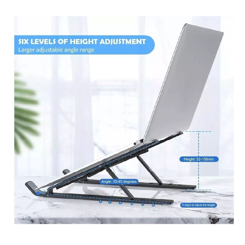 GENERICO - Base Soporte Portátil Laptop Plegable Color Negro
