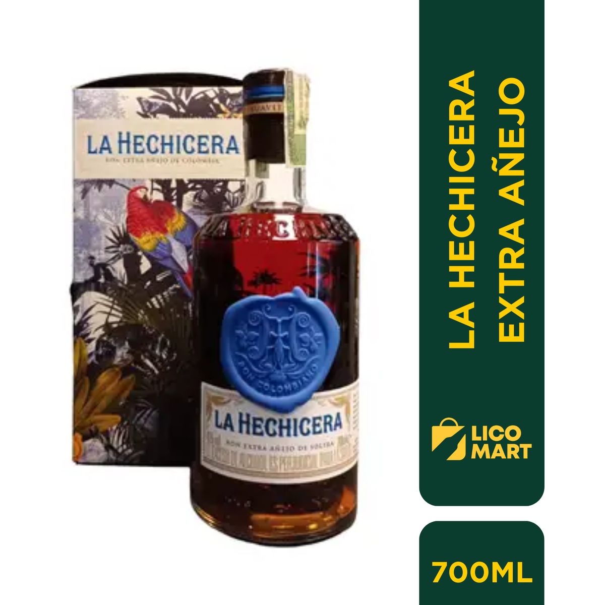 GENERICO - RON LA HECHICERA EXTRA AÑEJO DE SOLERA 700 ML