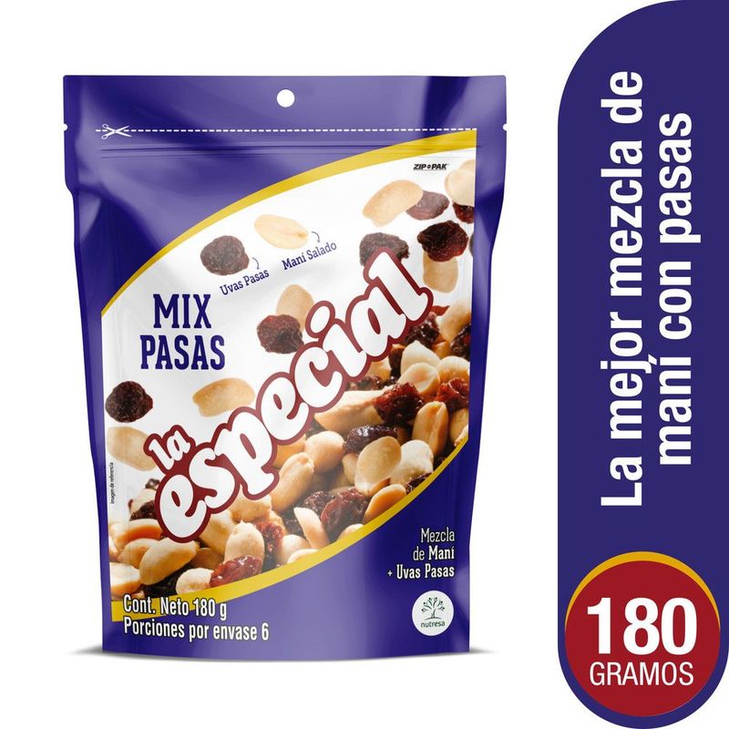 LA ESPECIAL - Pasabocas LA ESPECIAL pasas doy pack x 180g