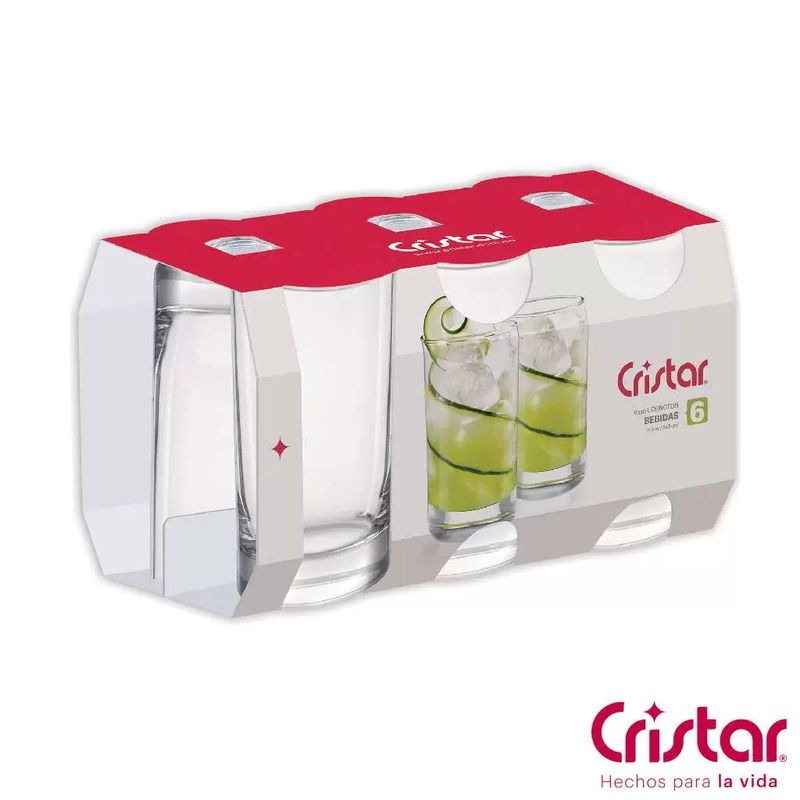 CRISTAR - Set X6 Unidades de Vasos Lexintong Cristar 0046CL6