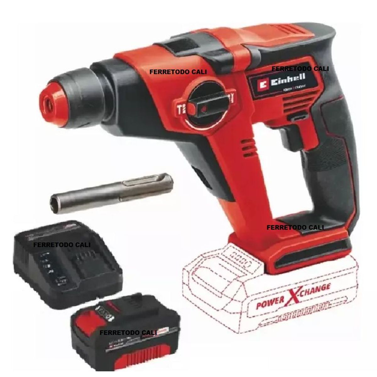 EINHELL - Rotomartillo Inalámb 1.3 Sds Plus Te-hd 18/12 Li Con Bateria