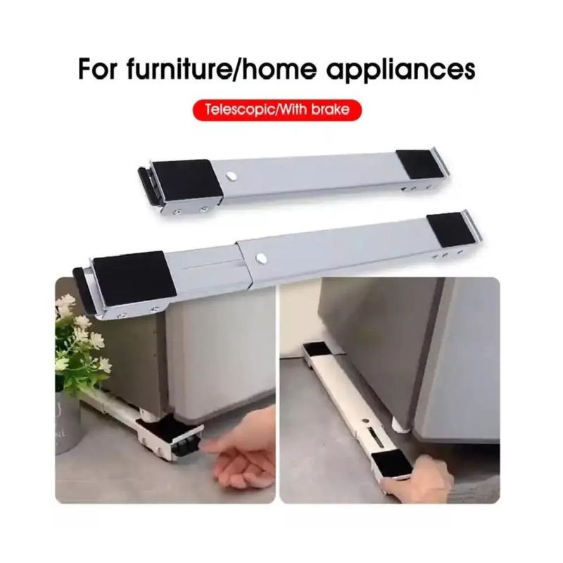 GENERICO - Base Ajustable Soporte Para Muebles Ruedas Móviles