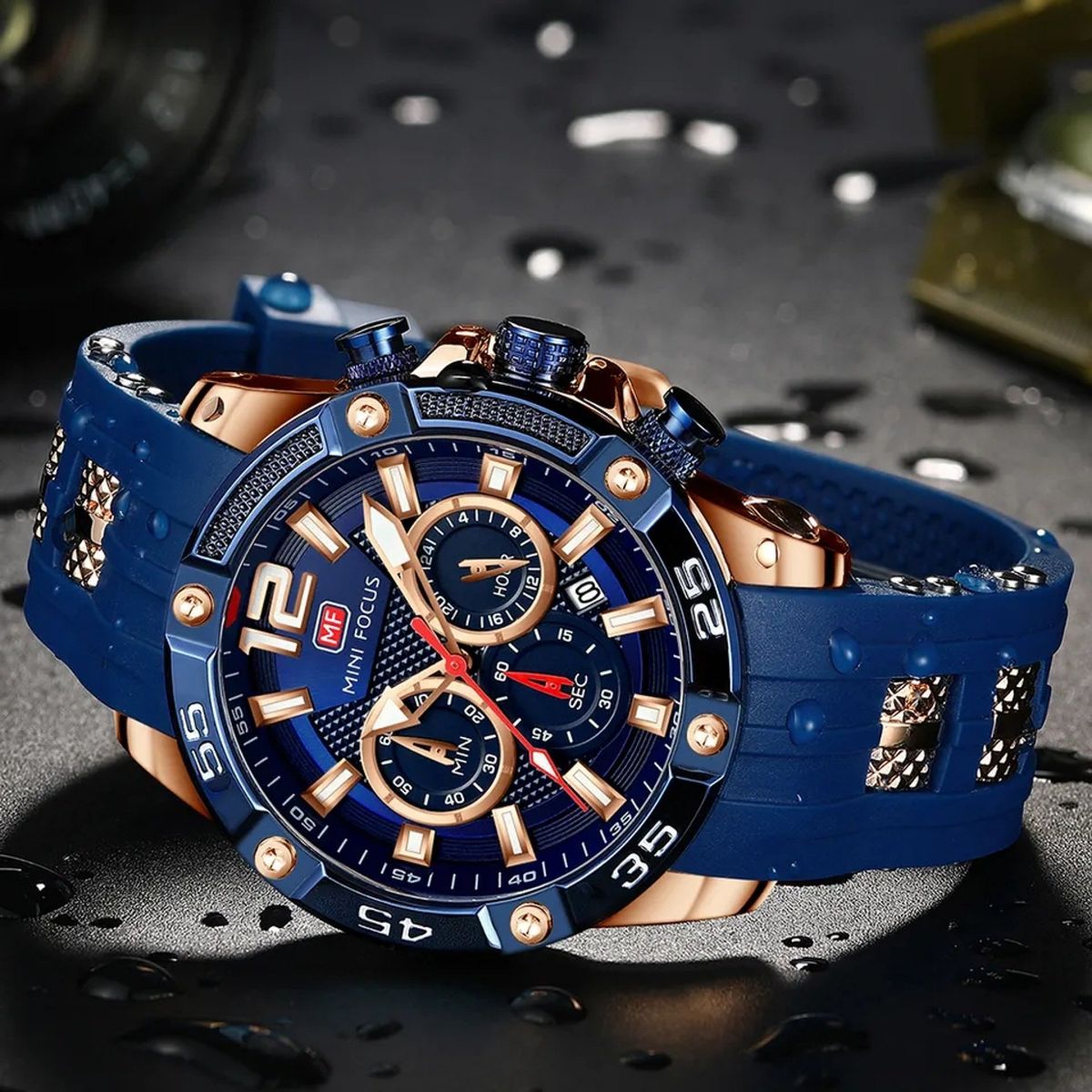 MINI FOCUS - Reloj MiniFocus de Caballero Análogo Original resina Resistente agua