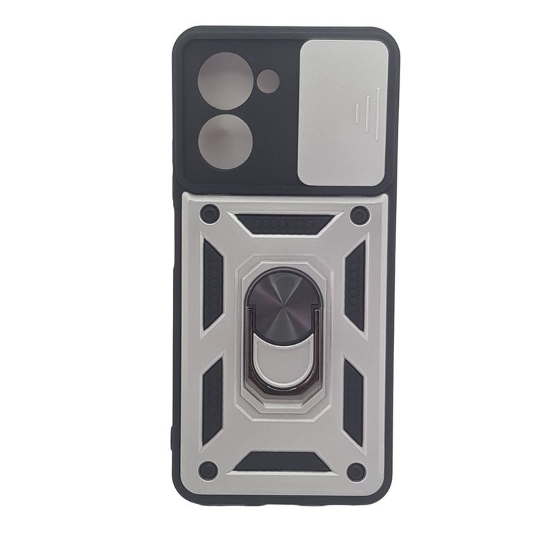 GENERICO - Forro Protector Funda Antishock Para Celular OPPO REALME C33 PLATEADO
