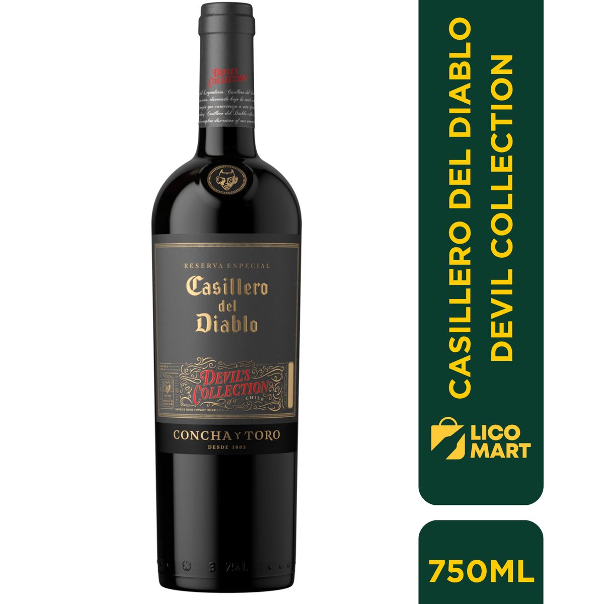 CONCHA Y TORO - VINO TINTO CASILLERO DEL DIABLO DEVIL,S COLLECTION 750 ML