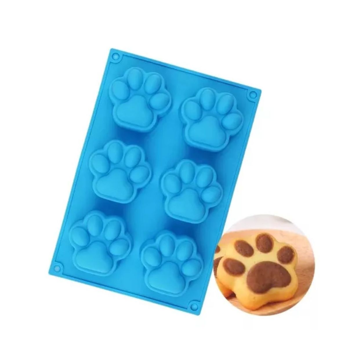 AFM - Molde Silicona Huella mascotas X 6 - Repostería, Velas, Jabón