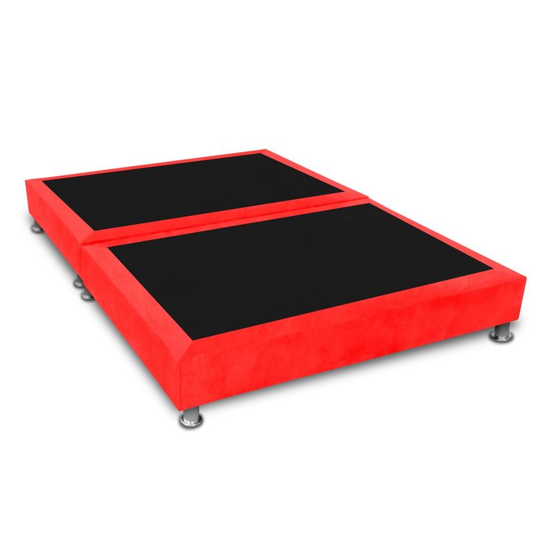 MAGIC CLASS - BASE CAMA SOMMIER DIVIDIDA 160x190 MICROFIBRA ROJO
