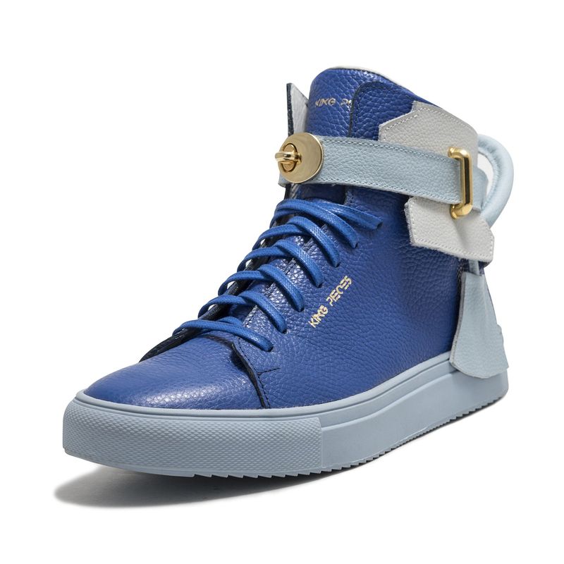 VIOLA - Tenis en Cuero Argentino Azul Rey VIOLA  Argento