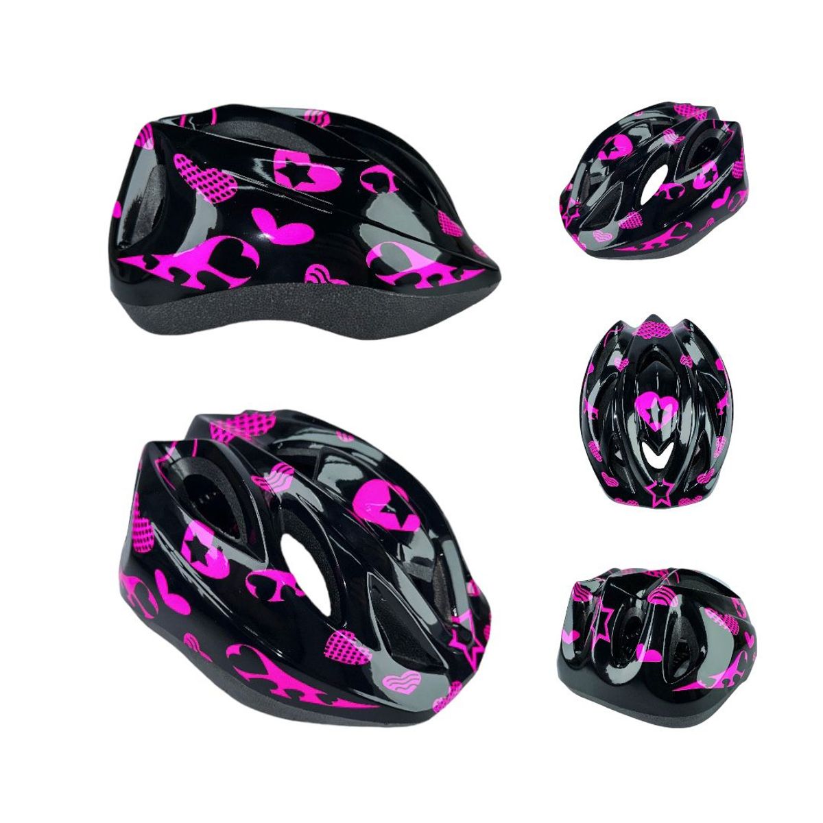 BASIC - Casco Patinaje Ciclismo Aerodynamic New Ajustable Fucsia