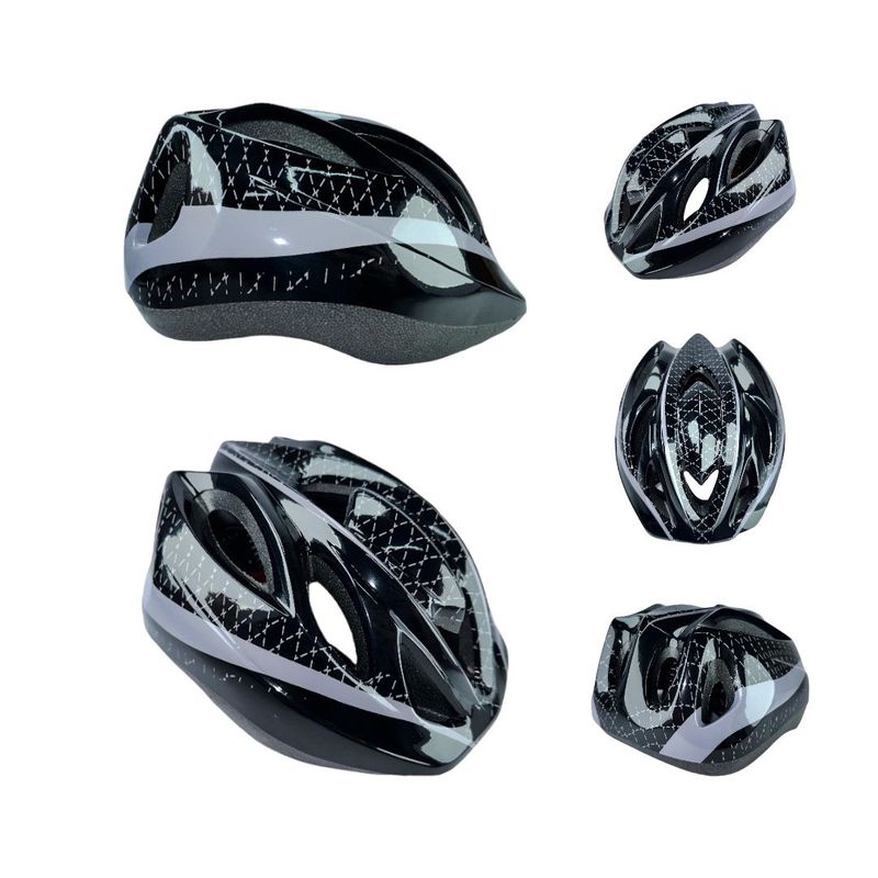 BASIC - Casco Patinaje Ciclismo Aerodynamic New Ajustable Negro