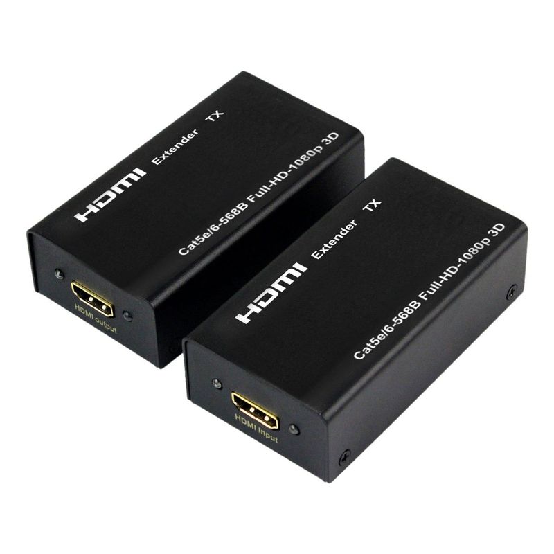 GENERICO - Kit Extensor HDMI Por Cable De Red UTP / Hasta 60 Metros