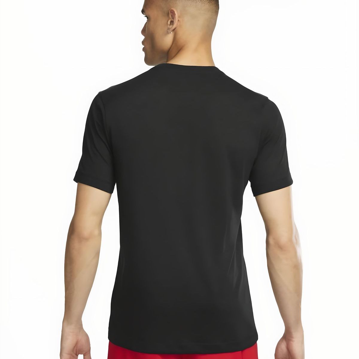 NIKE - CAMISETA NIKE HOMBRE RUNNING DRI-FIT NEGRO ROJO