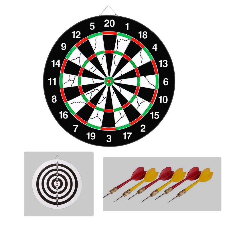 GENERICO - Juego de Dardos Tiro Al Blanco Tablero Doble De 41 x 41 cm