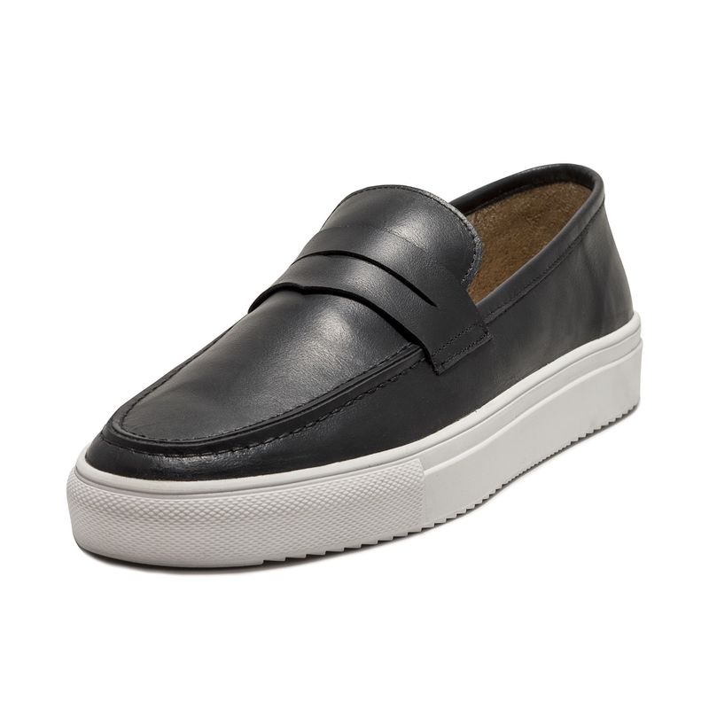 VIOLA - Tenis en Cuero Argentino Negro VIOLA  Basilio