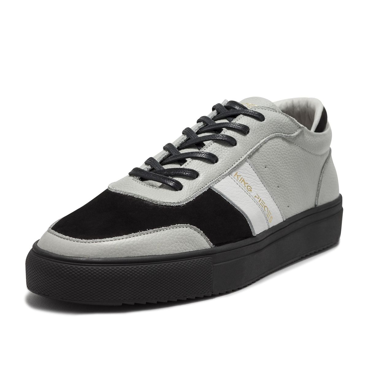 VIOLA - Tenis en Cuero Argentino Gris VIOLA  Boston