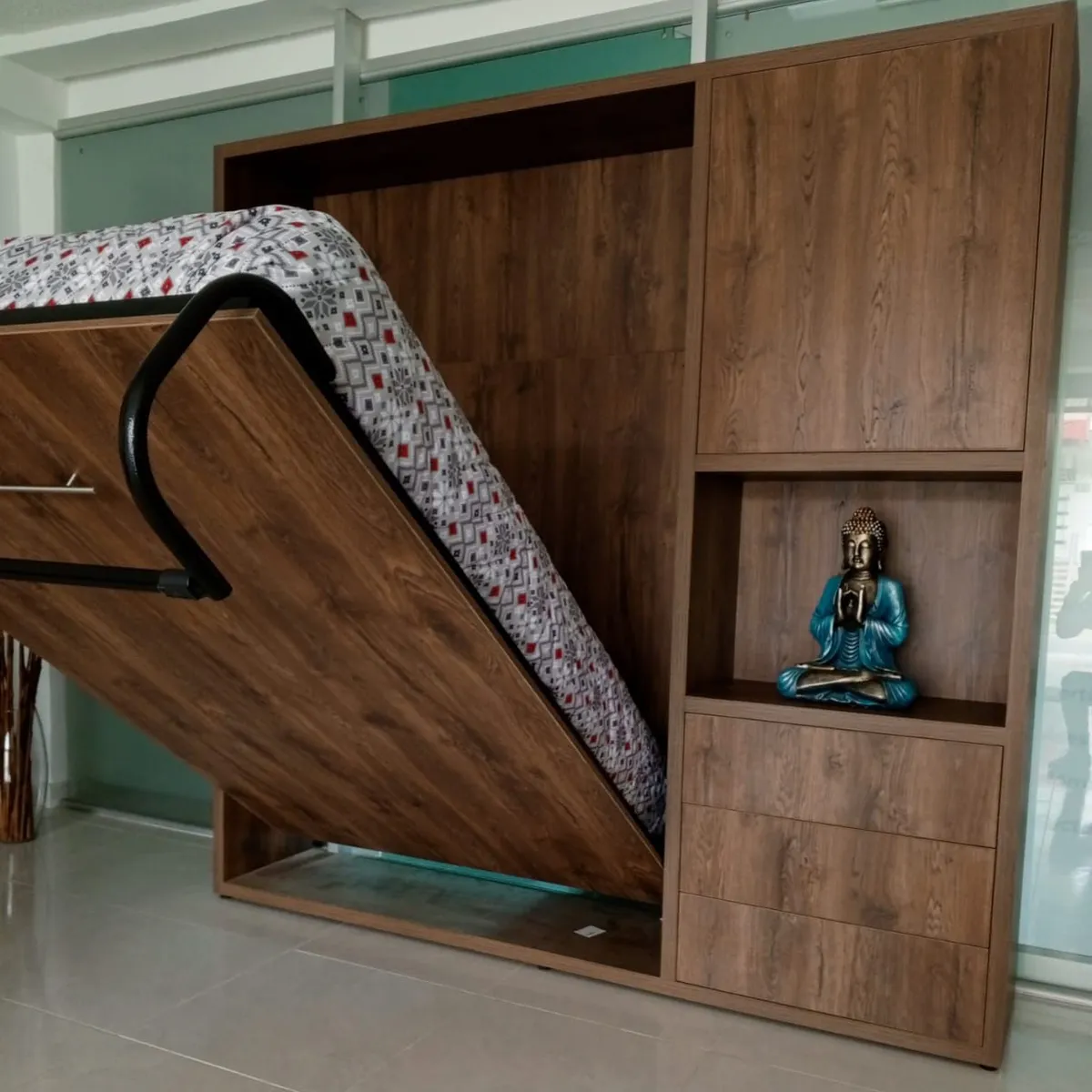 GENERICO - CAMA ABATIBLE VERTICAL CON MUEBLE.