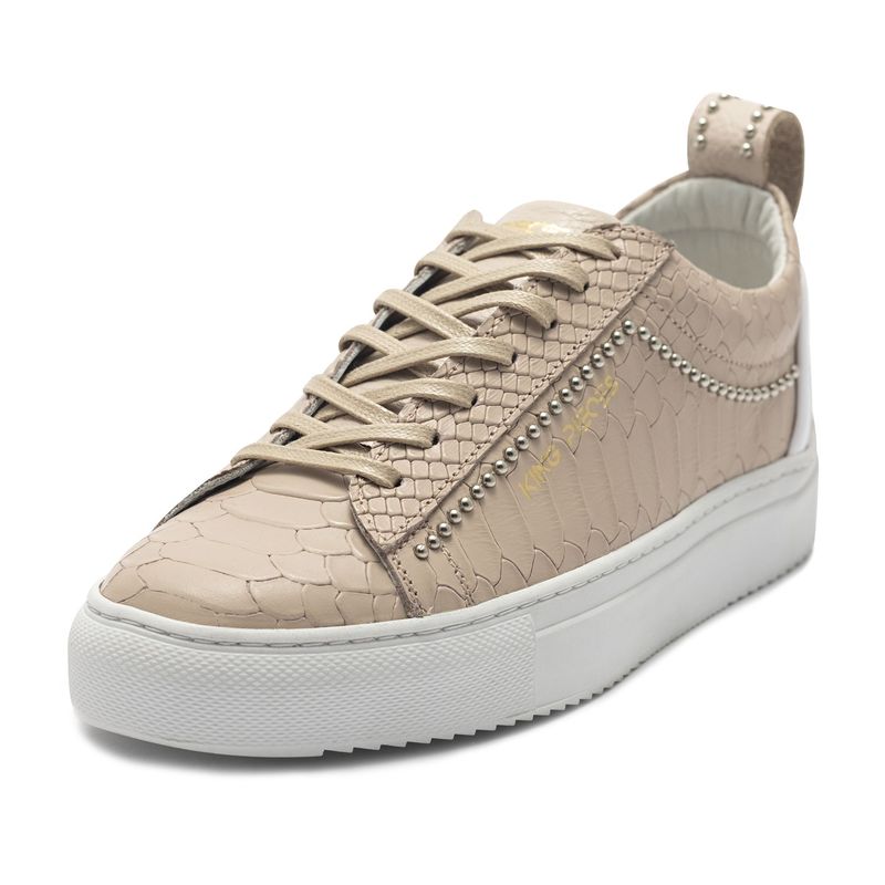VIOLA - Tenis en Cuero Italiano Rosado VIOLA Buchem Taches