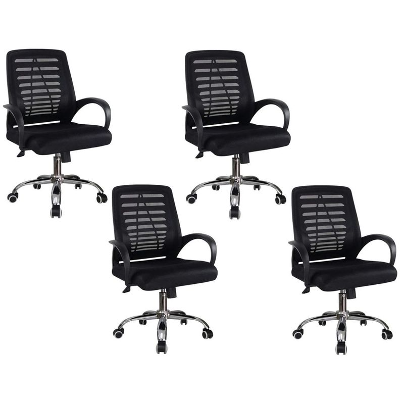 MOBLIHOUSE - Set X4 Silla Promoción Secretarial Pirámide Negra