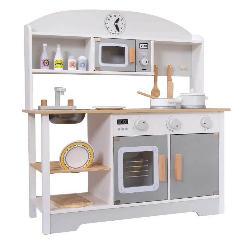 AGUGU STORE - Cocina De Juguete En Madera Para Niños con accesorios