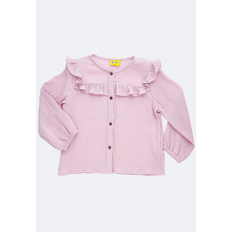 BABY PLANET - Camiseta Piel De Melocotón Manga Larga Con Escote Para Niña Baby Planet.-.-