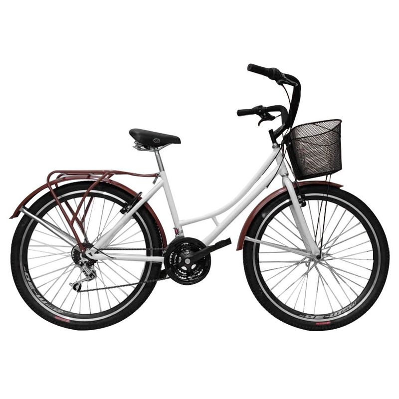 SFORZO - Bicicleta Playera Rin 26 18 Cambios Blanco
