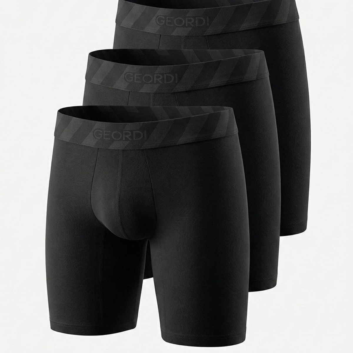 DIANE & GEORDI - Bóxer largo (Pack X3)(4158) - Negro