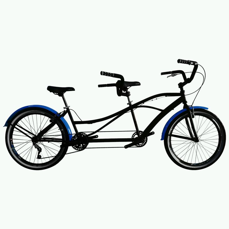 SFORZO - Bicicleta Doble Rin 26 Tandem Monoplato Negro azul