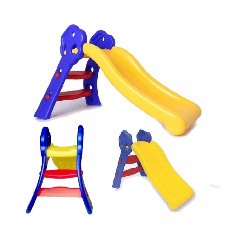 GENERICO - Juguete Deslizadero Infantil Rodadero Tobogan Tapete Foamy Color Azul Amarillo