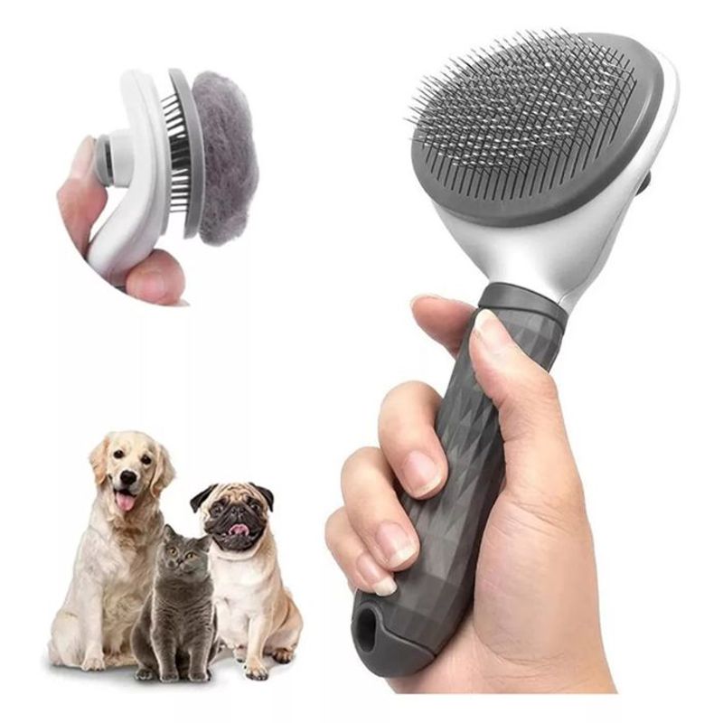 GENERICO - Cepillo Peine Removedor De Pelo Para Perros y Gatos Gris