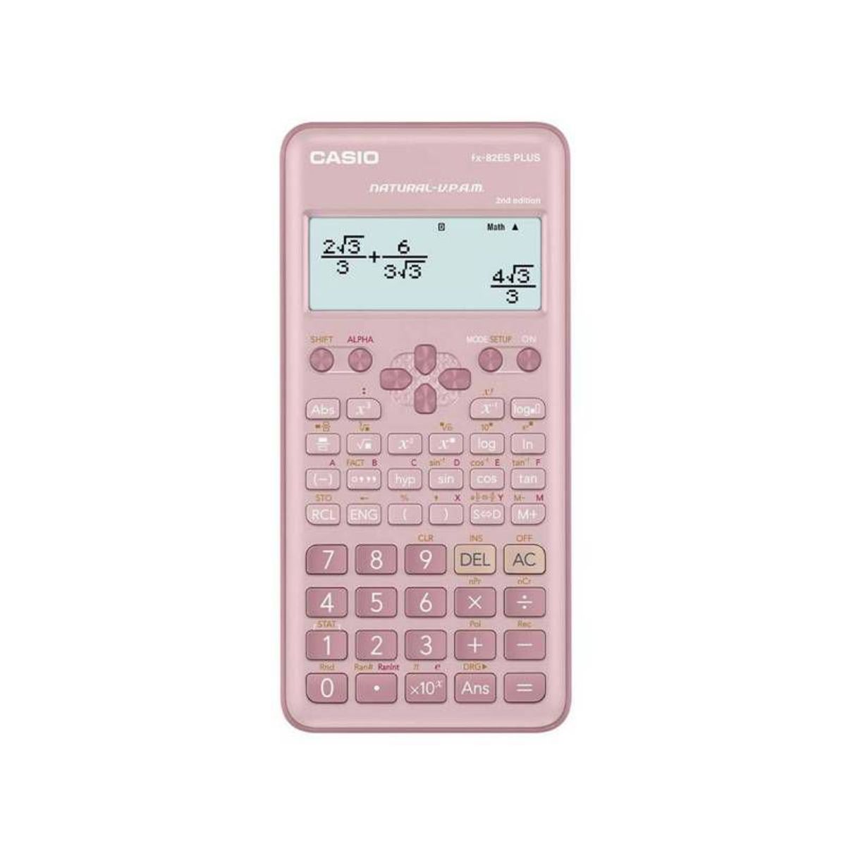 CASIO - CALCULADORA DE FUNCIONES CASIO FX82 ES PLUS 252 FUNCIONES ROSADA
