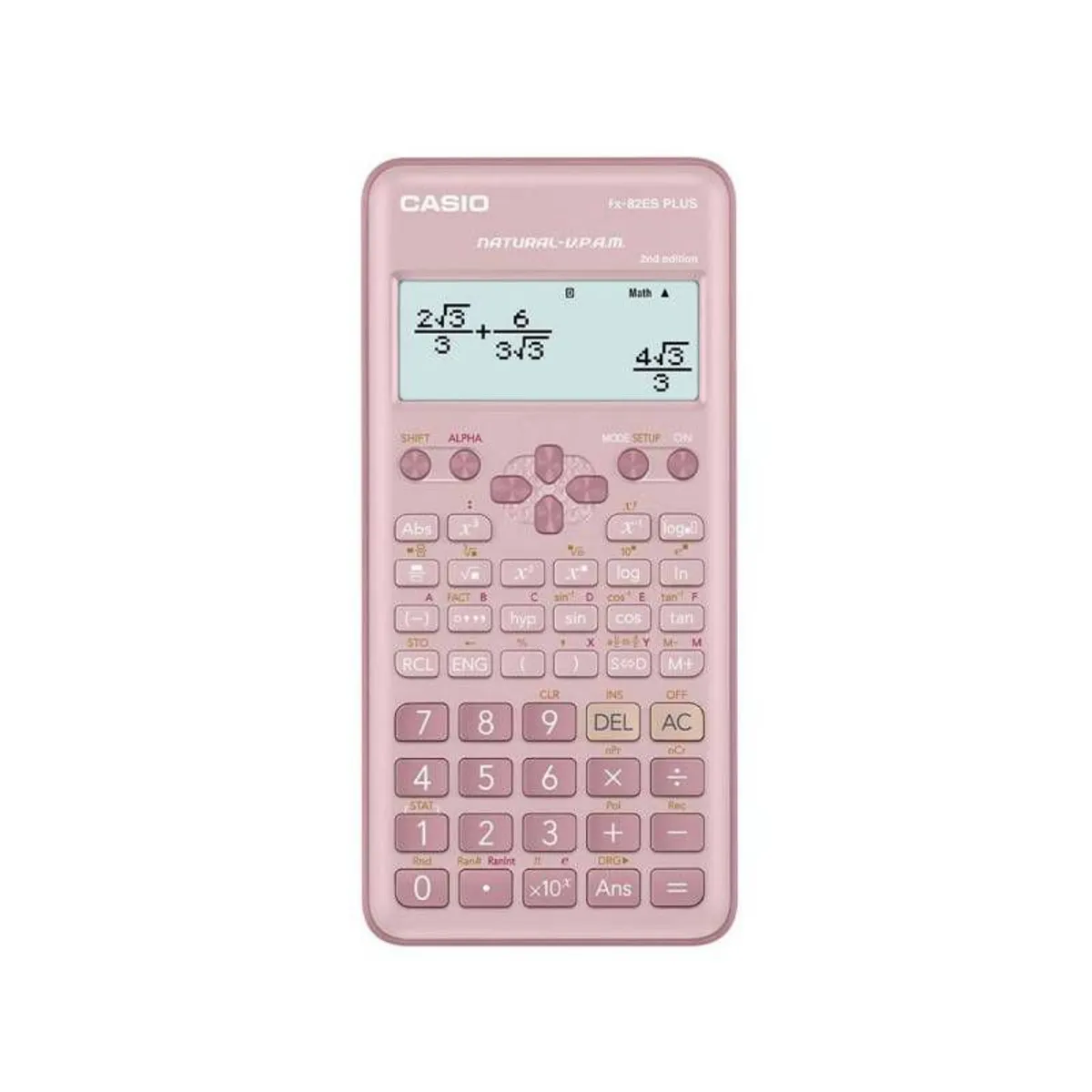 CASIO - CALCULADORA DE FUNCIONES CASIO FX82 ES PLUS 252 FUNCIONES ROSADA