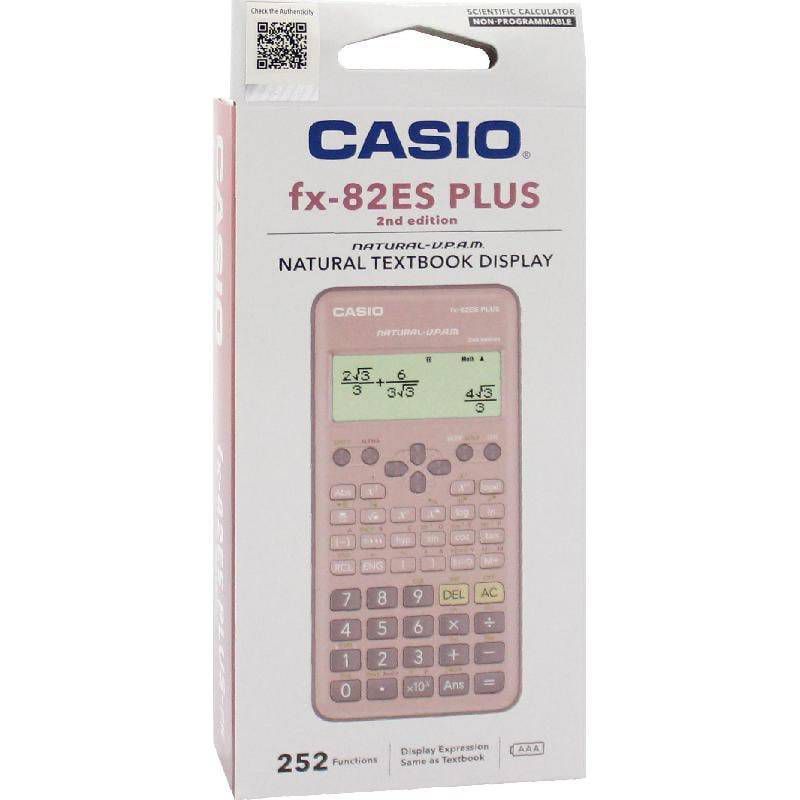 CALCULADORA DE FUNCIONES CASIO FX82 ES PLUS 252 FUNCIONES ROSADA