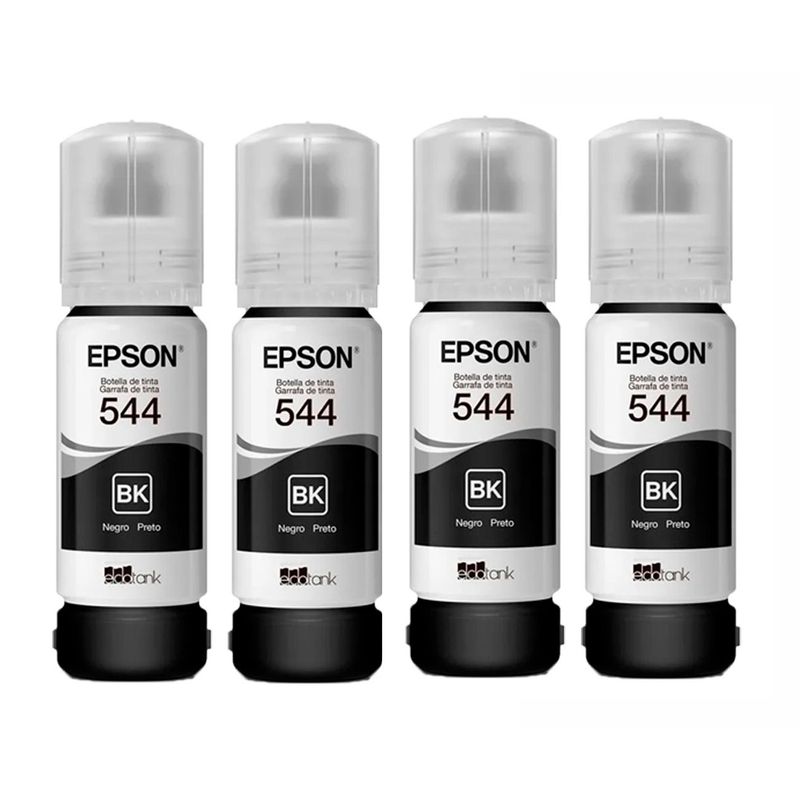EPSON - Tinta Epson 544 Negra para impresoras L1110 L3110 L3150 L4160 KITX4