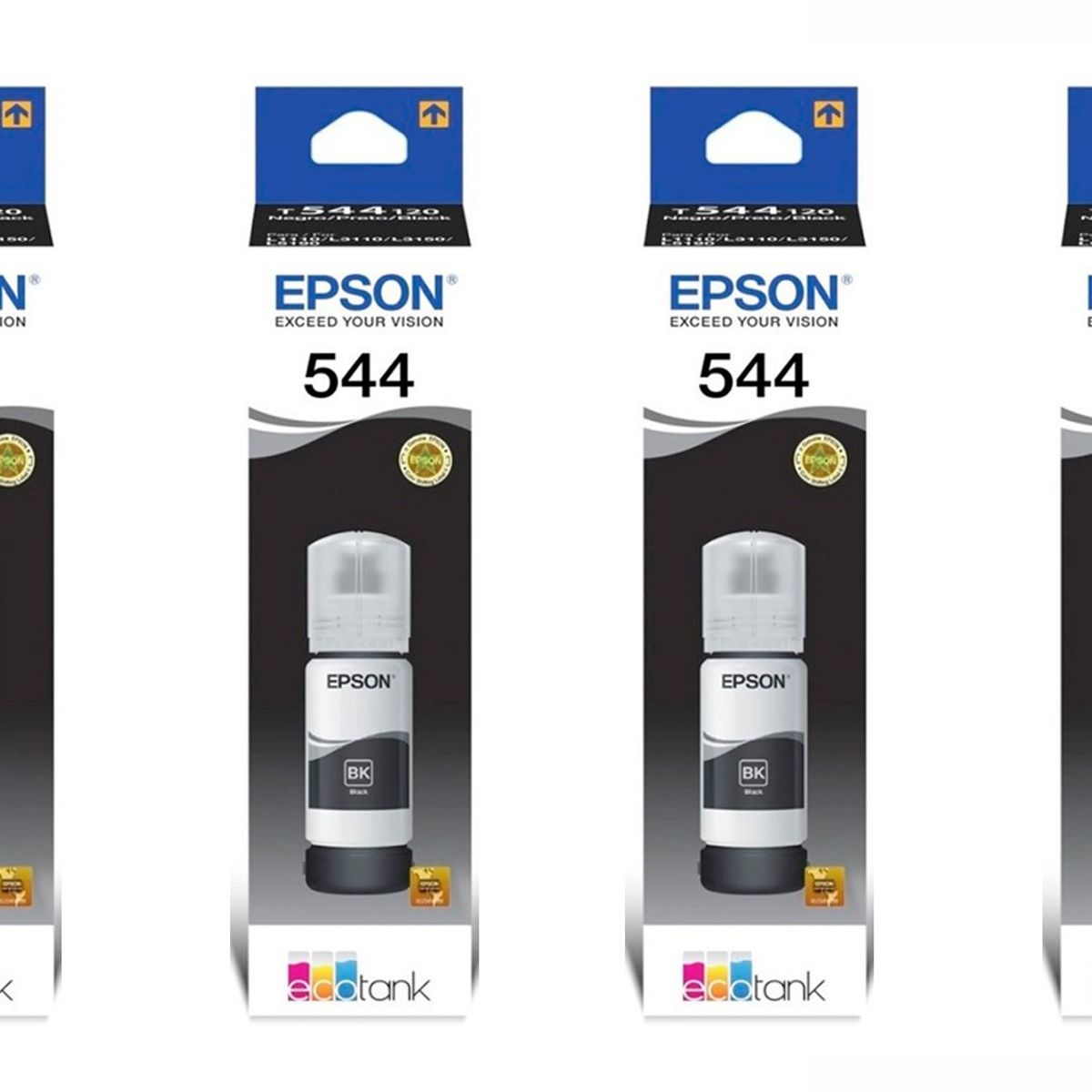 EPSON - Tinta Epson 544 Negra para impresoras L1110 L3110 L3150 L4160 KITX4