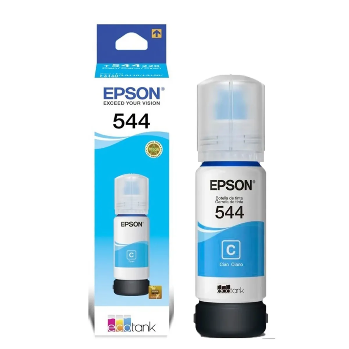 EPSON - Tinta Epson 544 Cian para impresoras L1110 L3110 L3150 L4160