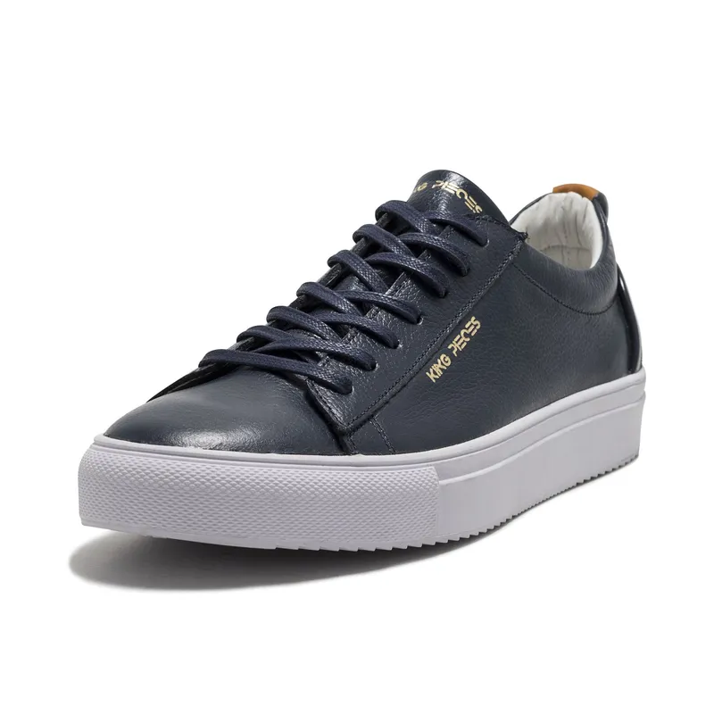 VIOLA - Tenis en Cuero Argentino Azul VIOLA  Buchem Clasico